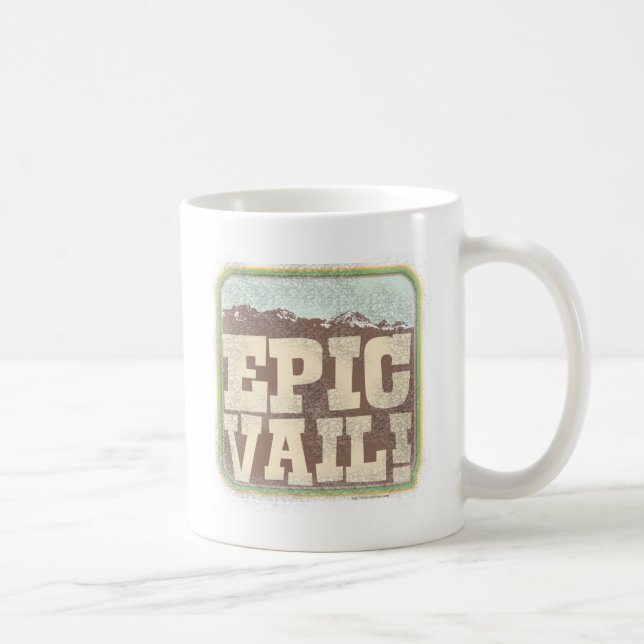 Epic Vail Roligt Travel Tecknad Design Kaffemugg (Höger)