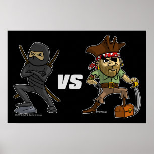 epic Warrior Ninja vs Pirat Poster