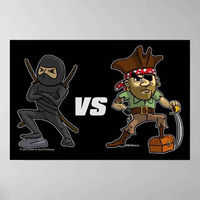 epic Warrior Ninja vs Pirat Poster (Framsidan)