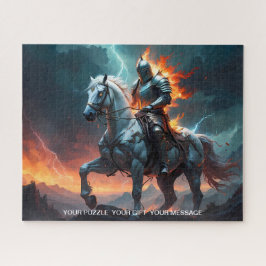 Epic White Knight & Stallion Art Puzzle Collection Pussel