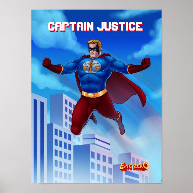 Epic Zero Kapten Justice Poster (Framsidan)