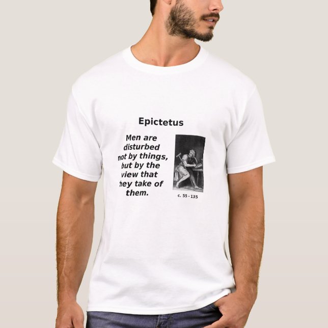 Epictetus beskådar av saker t-shirt (Framsida)