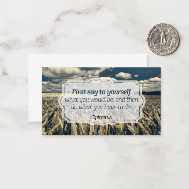 Epictetus "Do it" inspirationsoffert Anteckningskort (Fram/Back In Situ)