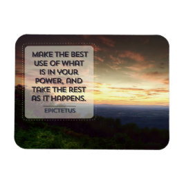 Epictetus inspirational Quote "Best använda" Flexi Magnet