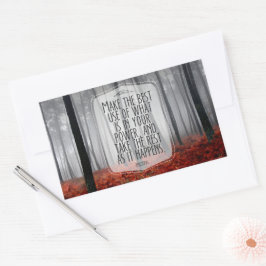 Epictetus inspirationcitationsoffert "Adapt" Rektangulärt Klistermärke