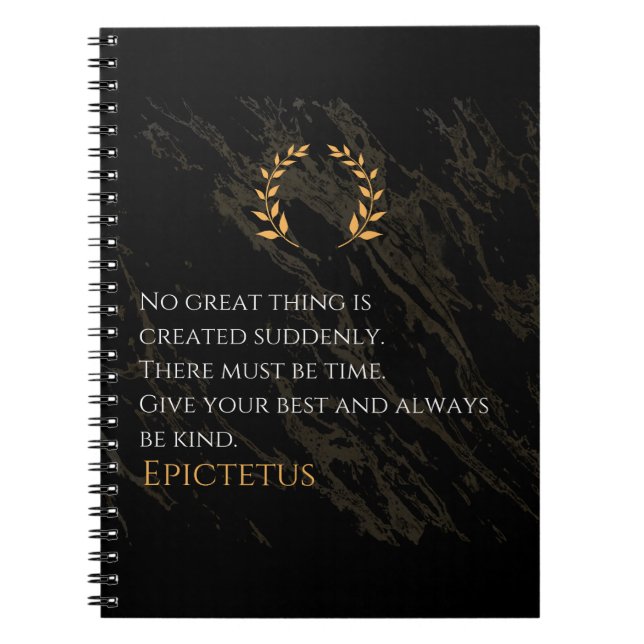 Epictetus recept for Greatness Anteckningsbok (Framsidan)