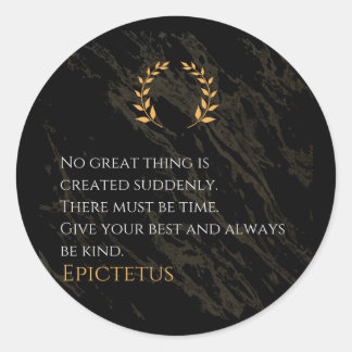 Epictetus recept for Greatness Runt Klistermärke