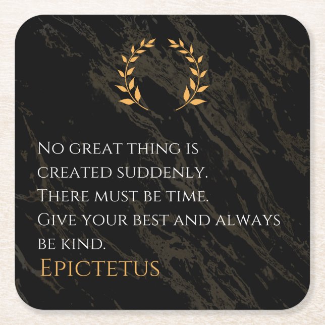 Epictetus recept for Greatness Underlägg Papper Kvadrat (Framsidan)