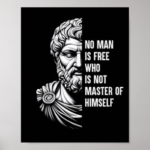 Epictetus Shirt Greic Stoic Philosopher Motivation Poster
