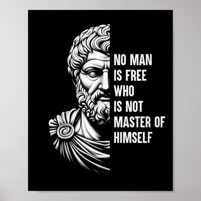 Epictetus Shirt Greic Stoic Philosopher Motivation Poster (Framsidan)