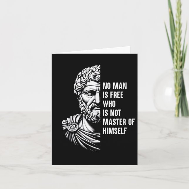 Epictetus Tröja Grekisk Stoisk Filosof Motivation Kort (Framsida)