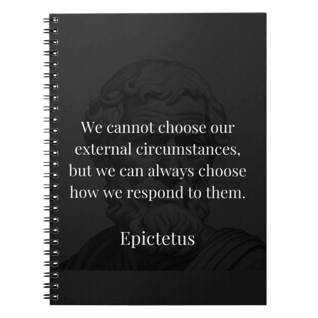 Epictetus Wisdom: Empowerment through Response Anteckningsbok (Framsidan)