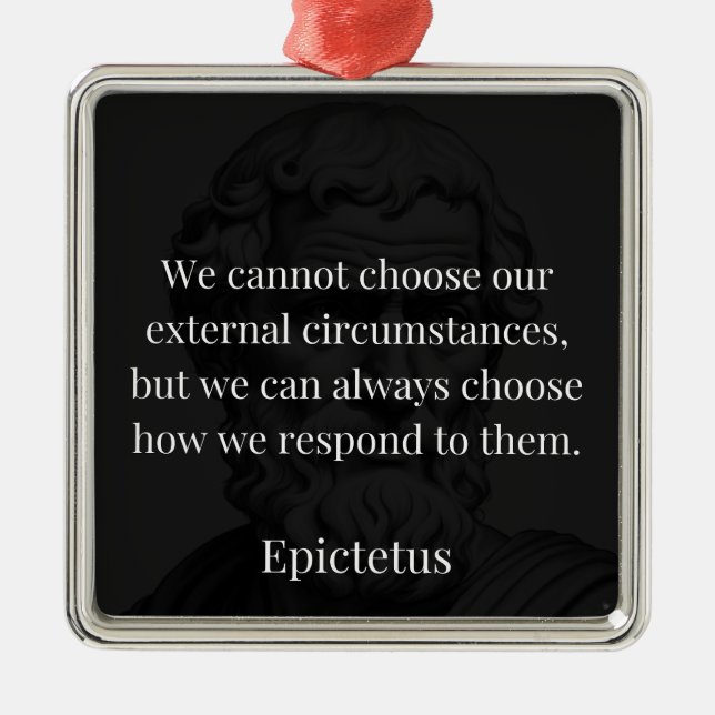 Epictetus Wisdom: Empowerment through Response Julgransprydnad Metall (Framsidan)