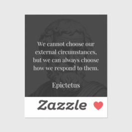 Epictetus Wisdom: Empowerment through Response Klistermärken