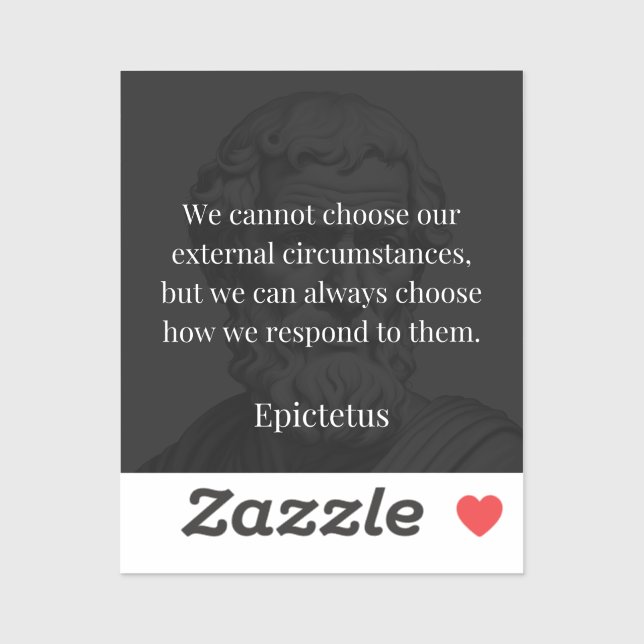 Epictetus Wisdom: Empowerment through Response Klistermärken (Ark)