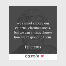 Epictetus Wisdom: Empowerment through Response Klistermärken