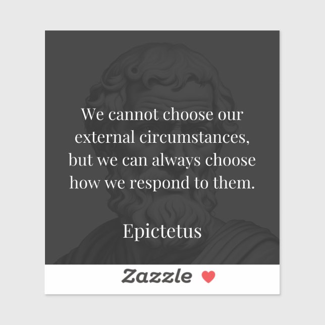 Epictetus Wisdom: Empowerment through Response Klistermärken (Ark)