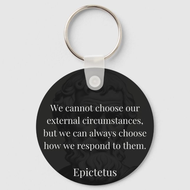 Epictetus Wisdom: Empowerment through Response Nyckelring (Framsida)