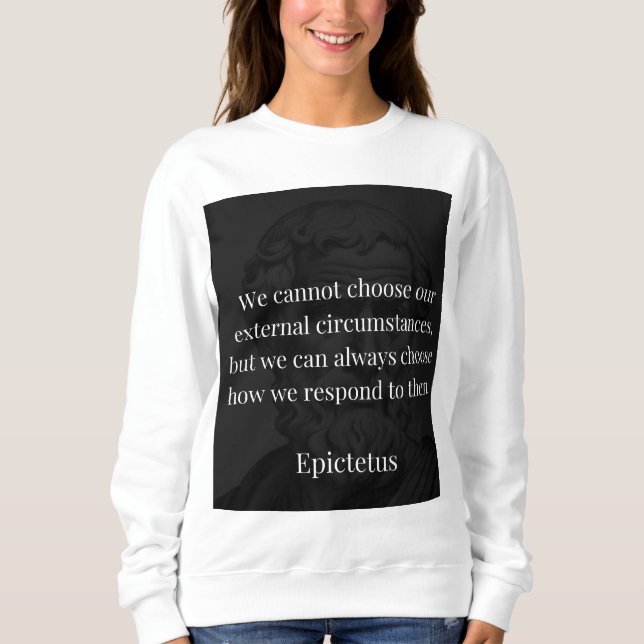 Epictetus Wisdom: Empowerment through Response T Shirt (Framsida)