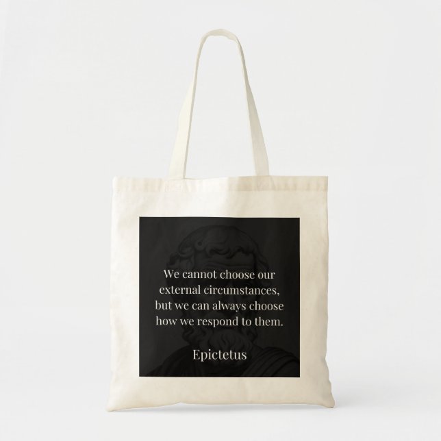 Epictetus Wisdom: Empowerment through Response Tygkasse (Framsidan)