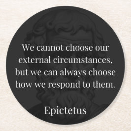 Epictetus Wisdom: Empowerment through Response Underlägg Papper Rund