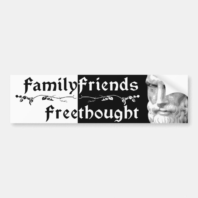 Epicurus: Familjvänner Freethought 2 Bildekal (Framsidan)