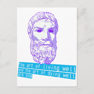 epicurus the art of live vykort