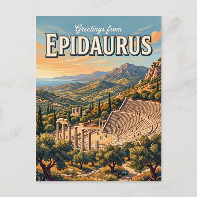 Epidauros Grekland Vykort (Framsida)