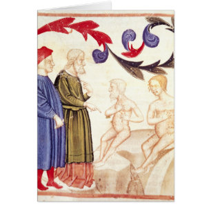 Epidemi-slågna Dante, Virgil och Hälsningskort