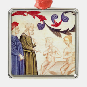Epidemi-slågna Dante, Virgil och Julgransprydnad Metall