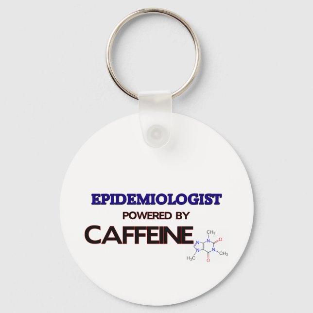Epidemiolog med koffein som drivande kraft nyckelring (Framsida)