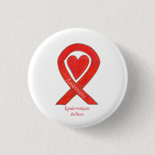 Epidermolysis Bullosa Awareness Heart Ribbon Pin Knapp