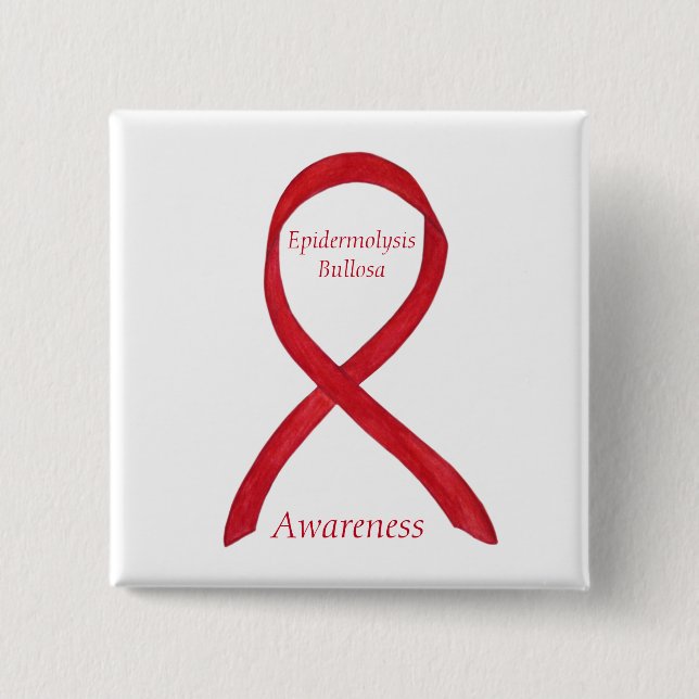 Epidermolysis Bullosa Awareness Ribbon Anpassnings Knapp (Framsida)