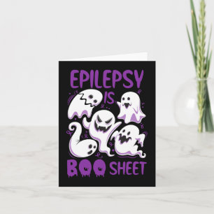 Epilepsi är Boo Lakan Lila Boos Funny Halloween Kort