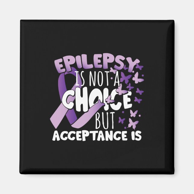 Epilepsi Awarenes Lila Ribbon Magnet (Framsidan)