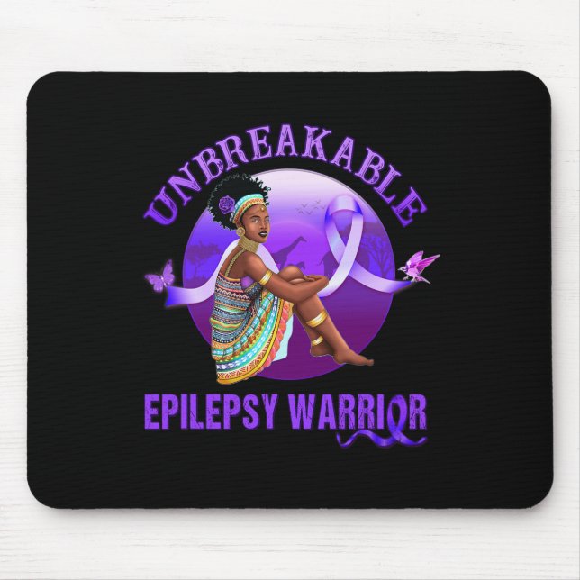 Epilepsi Awareness Black Women Obrytable Warrio Musmatta (Framsidan)