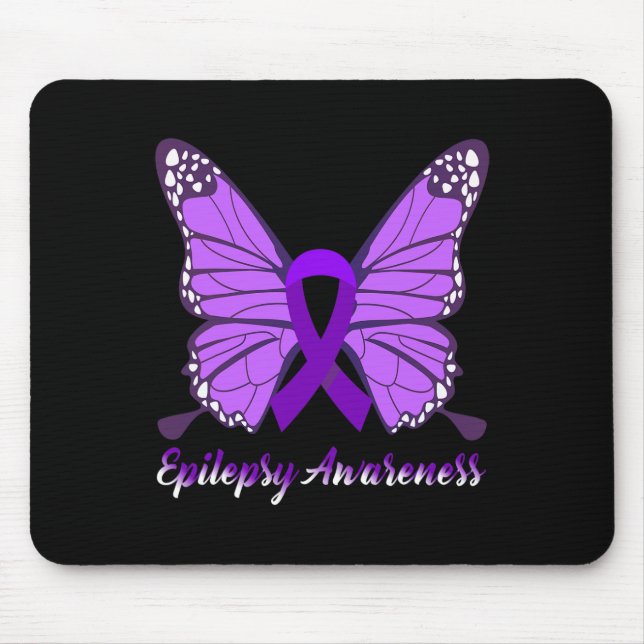 Epilepsi Awareness Butterfly Lila Ribbon Epileps Musmatta (Framsidan)