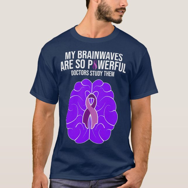 Epilepsi Awareness Costume My Brainwaves Gifts T Shirt (Framsida)