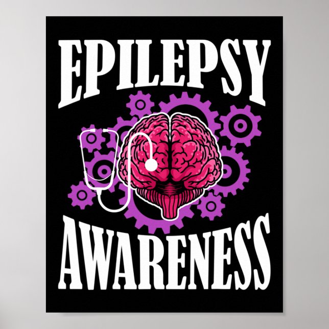 Epilepsi Awareness Diagnostic Epileptic Warrior Su Poster (Framsidan)