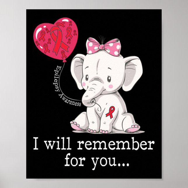 Epilepsi Awareness Elephant Poster (Framsidan)