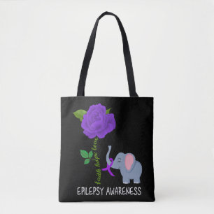 Epilepsi Awareness Faith Hope Kärlek Flower Elepha Tygkasse