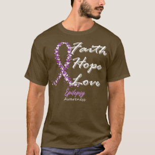 Epilepsi Awareness Hope Kärlek i denna familj T Shirt