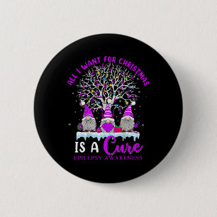 Epilepsi Awareness Ornament Julgran Gnomes Knapp