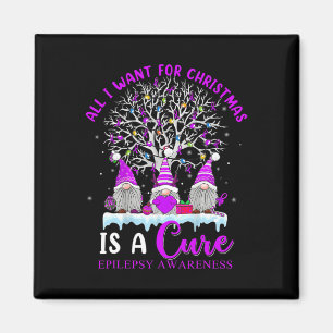 Epilepsi Awareness Ornament Julgran Gnomes Magnet
