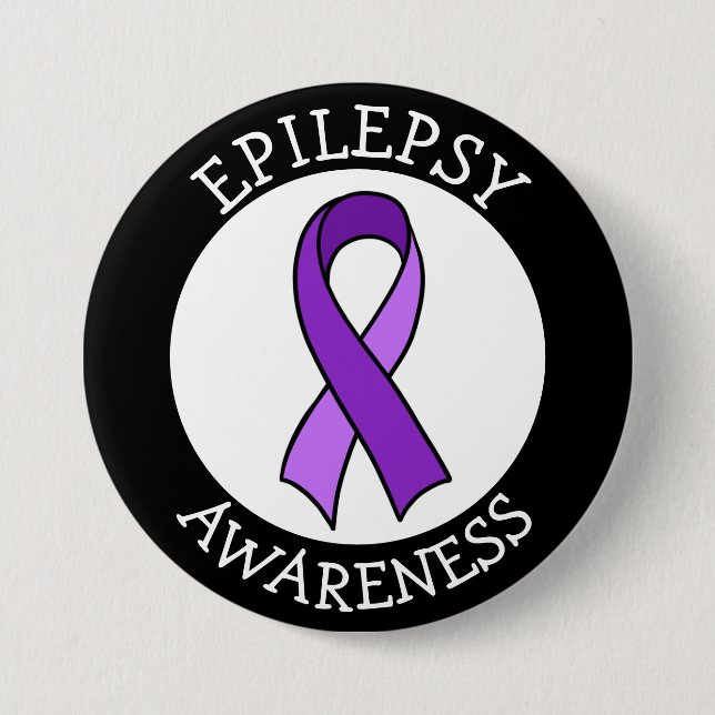 Epilepsi Awareness Ribbon Support Knapp (Framsida)