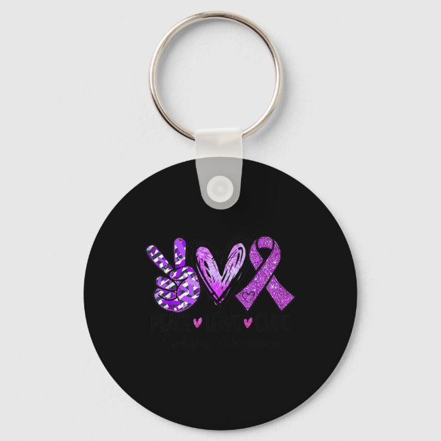 Epilepsi Awareness Supporter Warrior Fighter Nyckelring (Framsida)