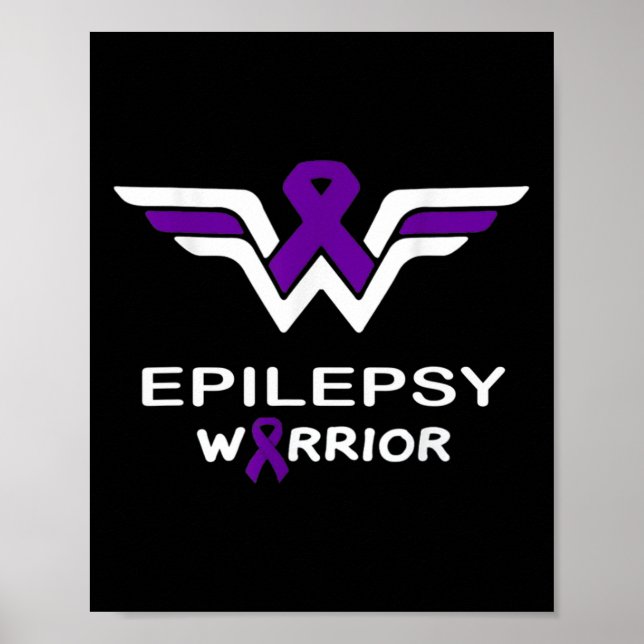 Epilepsi Awareness Warrior Support Survivor Lila Poster (Framsidan)