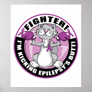 Epilepsi Fighter Cat Poster