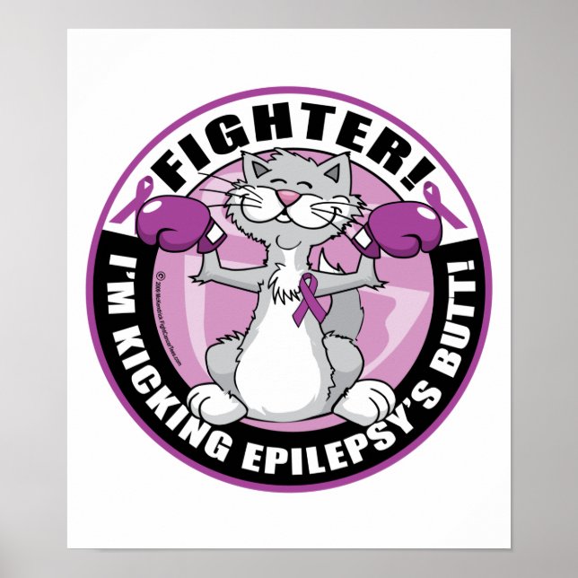Epilepsi Fighter Cat Poster (Framsidan)