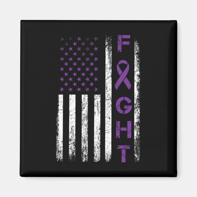 Epilepsi Fighter USA flagga - Kamp mot epilepsianv Magnet (Framsidan)
